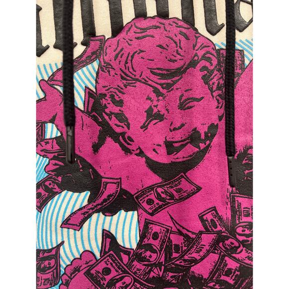 Genuine Authentic Garment Puff Print Millionaire Graphic Baby Hoodie Mens 2XL - Picture 5 of 6